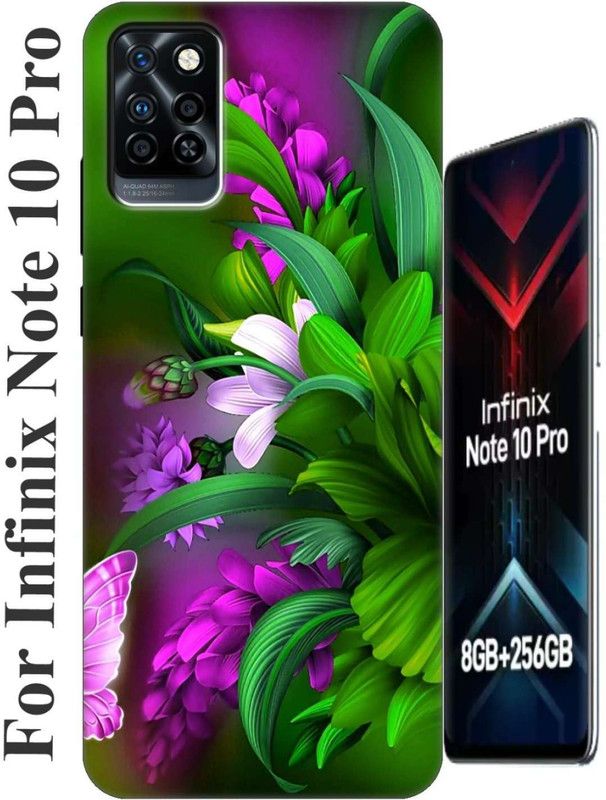 Auqueno Back Cover for Infinix Note 10 Pro 2593  (Green, Flexible, Silicon, Pack of: 1)