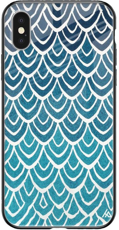 Hocopoco Back Cover for Apple iPhone XS Max  (Blue, White, Grip Case, Silicon, Pack of: 1)
