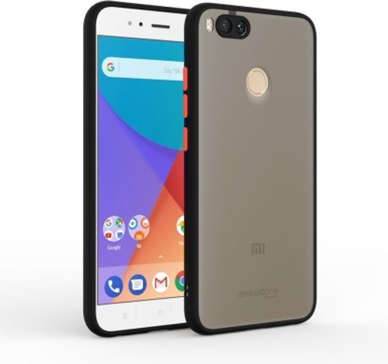 Cermarise Back Cover for Mi A1  (Black, Camera Bump Protector, Pack of: 1)