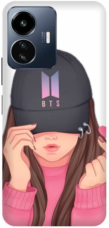 DIKRO Back Cover for vivo Y77 5G, V2169, BTS, CUTE, GIRL, ARMY, LOVE, MUSIC, KOREAN, SINGERS  (Pink, Hard Case, Pack of: 1)