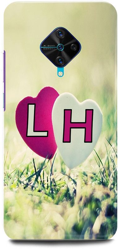 JUGGA Back Cover for Vivo S1 Pro, 1920, L LOVES H NAME,L NAME, H LETTER, ALPHABET,L LOVE H NAME  (Green, Hard Case, Pack of: 1)