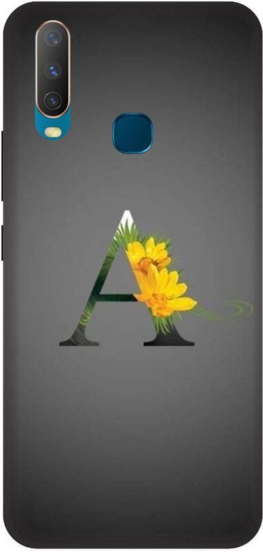 VS PRINT LINK Back Cover for VIVO Y17 ,VIVO 1902 ,A letter,A name A word , Printed Back Cover  (Silver, Hard Case, Pack of: 1)