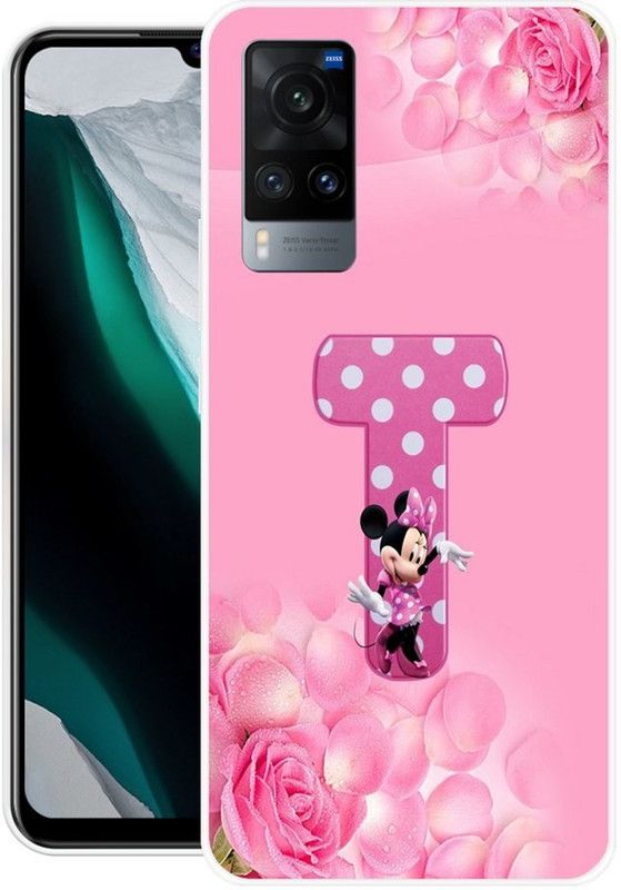 BLUEBUG Back Cover for Vivo X60 Pro  (Pink, Grip Case, Silicon, Pack of: 1)