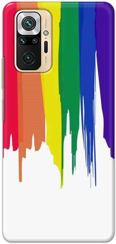 NDCOM Back Cover for Redmi Note 10 Pro Rainbow Colors On White Printed  (Multicolor, Hard Case, Pack of: 1)