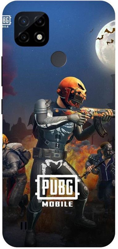 THE NARAYANA COLLECTIONS Back Cover for REALME C21Y-RMX3261-PUBG,CHICKEN,GAME,BGMI,LOGO  (Multicolor, Hard Case, Pack of: 1)
