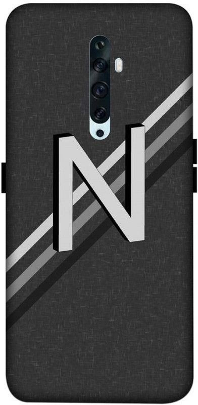 LUCKY MOBI.COM Back Cover for OPPO RENO2 F ( N NAME LETTER) PRINTED BACK COVER  (Multicolor, Waterproof, Pack of: 1)