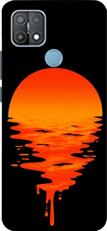 OPSHOPEE.COM Back Cover for Oppo A15 / Oppo A15S  (Black, Orange)