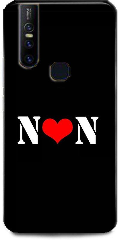 Afterglow Back Cover for Vivo V15 N N, N LOVES N, N NAME, LETTER, ALPHABET, NN LOVE, HART  (Multicolor, Shock Proof, Pack of: 1)
