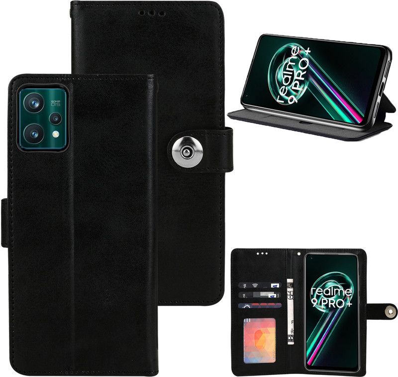 BOZTI Back Cover for Realme 9 Pro Plus 5G  (Black, Grip Case, Pack of: 1)