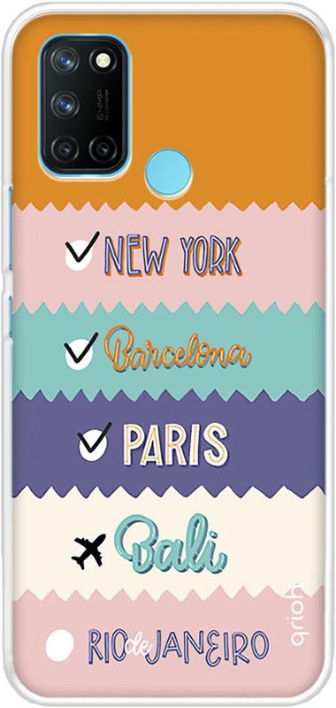 QRIOH Back Cover for Realme 7i  (Multicolor, Grip Case, Silicon)