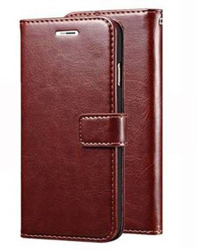Express Delivery Flip Cover for Realme C12  (Brown, Pack of: 1)