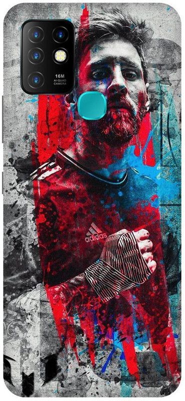 FIKORA Back Cover for Infinix Hot 10, X682B, MESSI, LIONEL, MESSI, FCB, BARCELONA  (Pink, Hard Case, Pack of: 1)