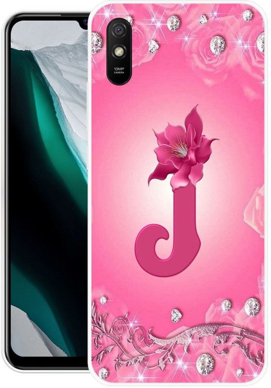 SHIVKUDI Back Cover for Mi Redmi 9A, Redmi 9i, Mi Redmi 9A Sport, Redmi 9i Sport  (Pink, Silver, Silicon)