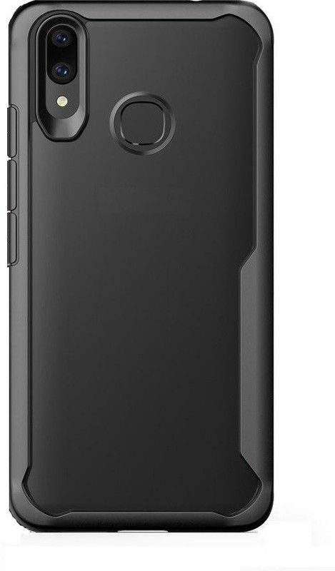 ELEF Back Cover for Samsung Galaxy A30 ShockProof Frame Protective & Transparent Anti Scratch Back Case Cover  (Black, Waterproof, Pack of: 1)