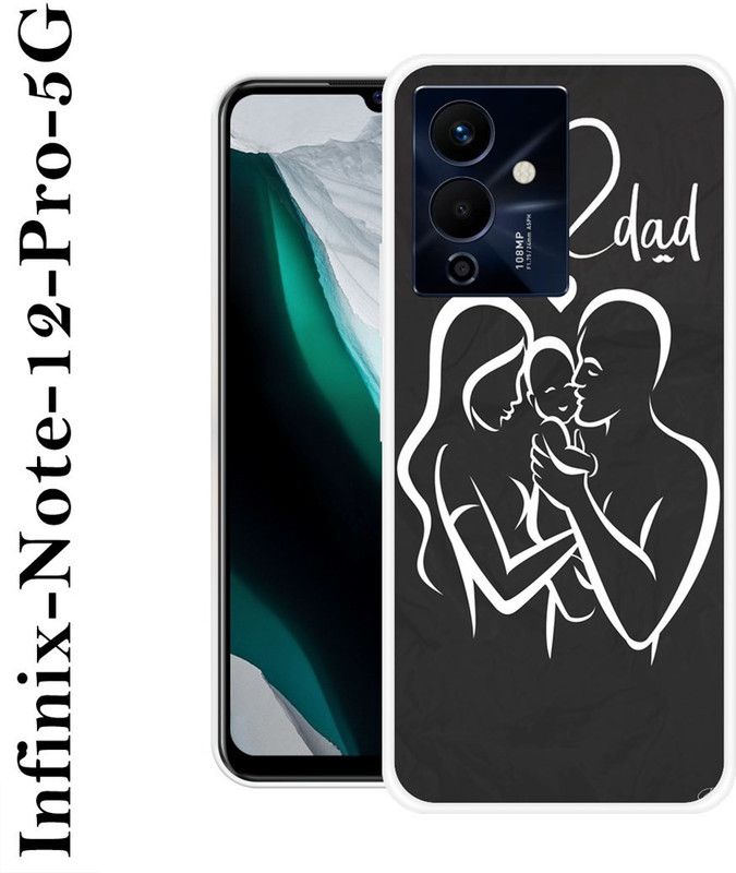JATLAND Back Cover for Infinix Note 12 Pro 5G  (Grey, White, Grip Case, Silicon)