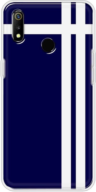 IKC STORE Back Cover for OPPO Realme 3  (Blue, White, Silicon)