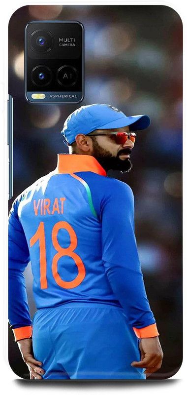 JUGGA Back Cover for Vivo Y21A, V2149, VIRAT, KOHLI, INDIAN, PLAYER, CRICKETER, RCB  (Blue, Hard Case)