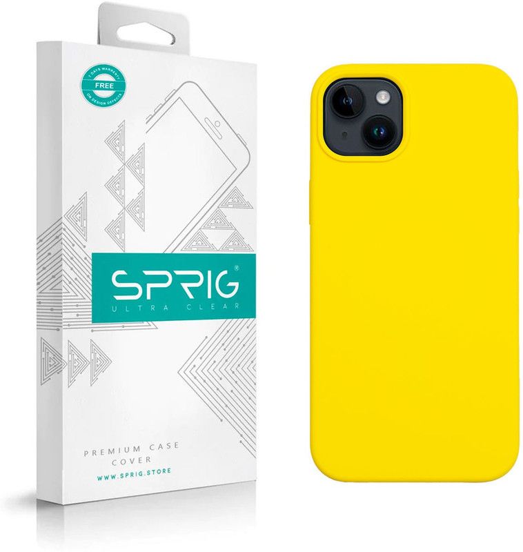 Sprig Liquid Silicone Back Cover for Apple iPhone 14 Plus, iPhone 14 Plus, 14 Plus  (Yellow, Shock Proof, Silicon, Pack of: 1)