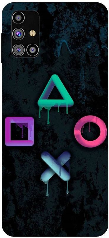 URCHIN Back Cover for Samsung M31 game consol, game, player, Game, BUTTONS, NEON, COLOURFULL  (Multicolor, Shock Proof, Pack of: 1)