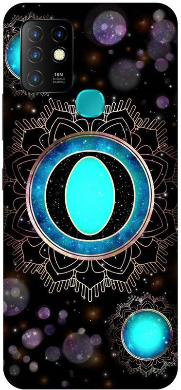 FIKORA Back Cover for Infinix Hot 10, X682B, O, NAME, LETTER, ALPHABET  (Blue, Hard Case, Pack of: 1)