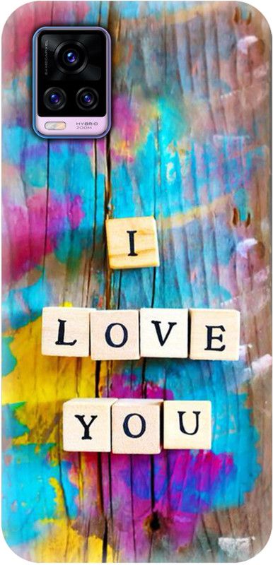 Smutty Back Cover for Vivo V20 - I Love You Print  (Multicolor, Hard Case, Pack of: 1)