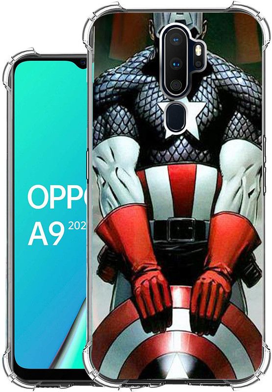 Snazzy Back Cover for oppo a9 2020  (Red, Shock Proof, Silicon, Pack of: 1)