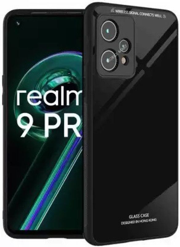 Yebhi Online Back Cover for Realme 9 Pro |Premium Quality Glass| Stunning Look| Slim Fit  (Black, Grip Case, Pack of: 1)
