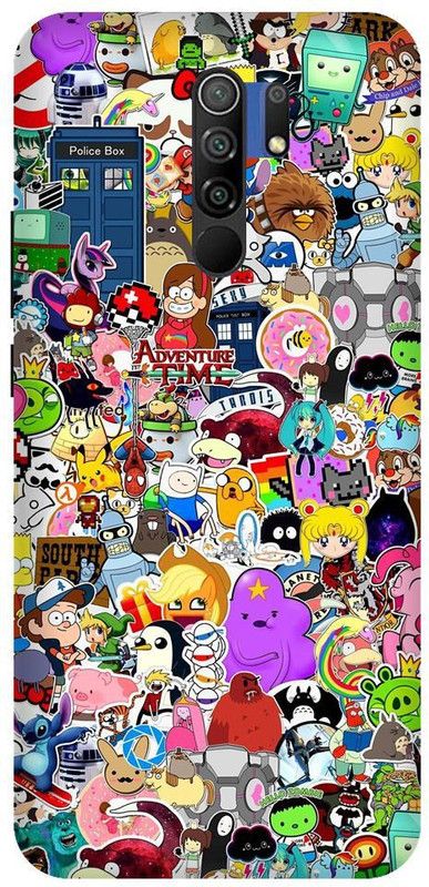 URCHIN Back Cover for Poco M2 Cartoon, minecraft, puzzle, cute, funny, tranding, abstract  (Multicolor, Shock Proof, Pack of: 1)