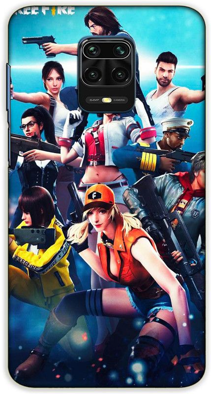 iprinto Back Cover for Redmi Note 10 Lite, Mi Redmi Note 9 Pro Free Fire Back Cover  (Multicolor, Hard Case, Pack of: 1)