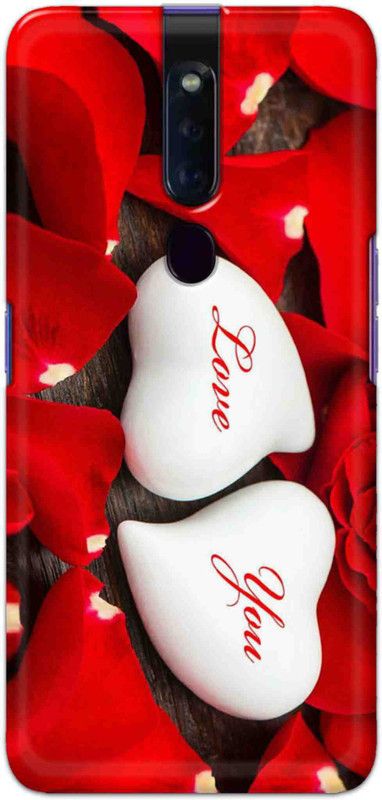 NDCOM Back Cover for OPPO F11 Pro Love You Red Rose Printed  (Multicolor, Hard Case)