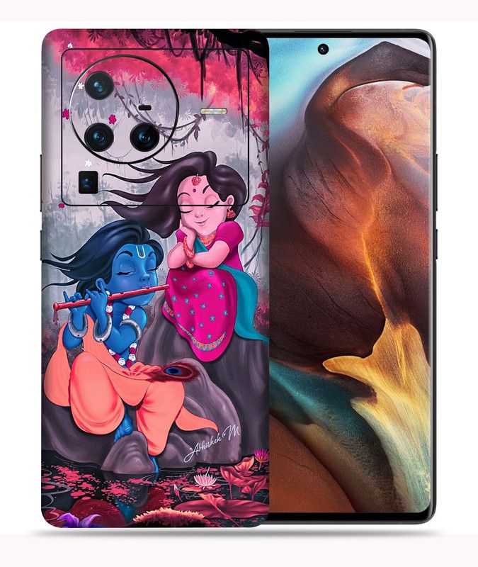 OggyBaba Vivo X80 Pro 5g, Krishna Rukmani Mobile Skin  (Multicolor)