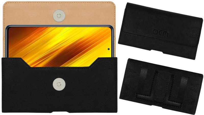 ACM Pouch for Poco X3 Nfc  (Black, Holster, Pack of: 1)
