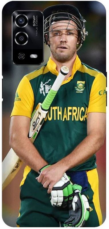 UMPRINT Back Cover for Oppo A55/CPH2325, Ab De Villiers Cricketer Printed Back Cover  (Multicolor, Hard Case, Pack of: 1)