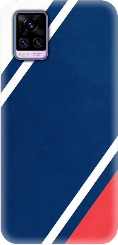 Smutty Back Cover for Vivo V20 Pro - Cross Stripes Print  (Multicolor, Hard Case, Pack of: 1)