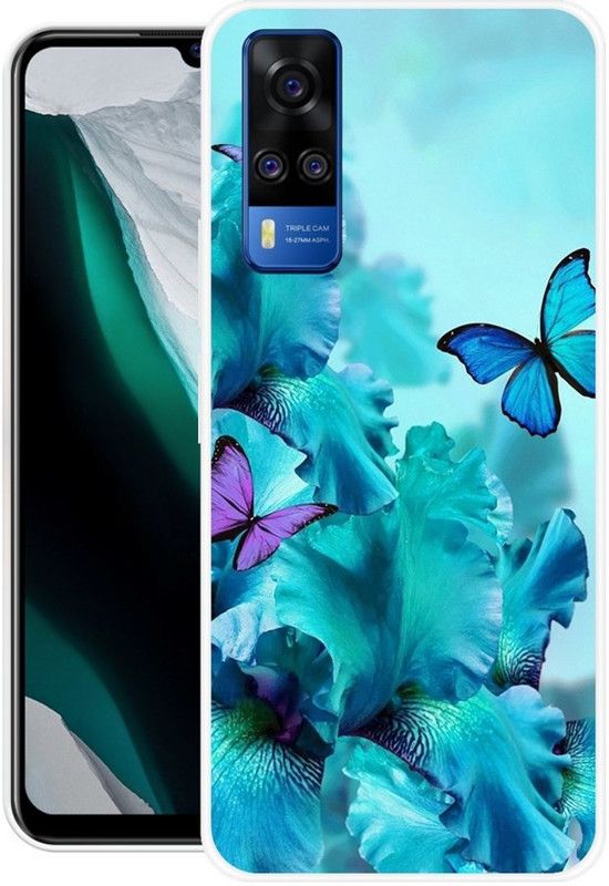 BLUEZAP Back Cover for Vivo Y51 2020  (Multicolor, Grip Case, Silicon, Pack of: 1)
