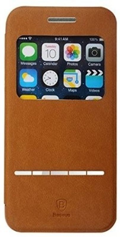 Baseus Flip Cover for Apple iPhone 6  (Brown)