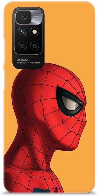 Chiraiyaa Back Cover for REDMI 10 Prime  (Orange, Red, Hard Case)