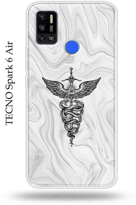 RM Style Back Cover for Tecno Spark 6 Air  (Black, Grey, Anti-radiation, Silicon)