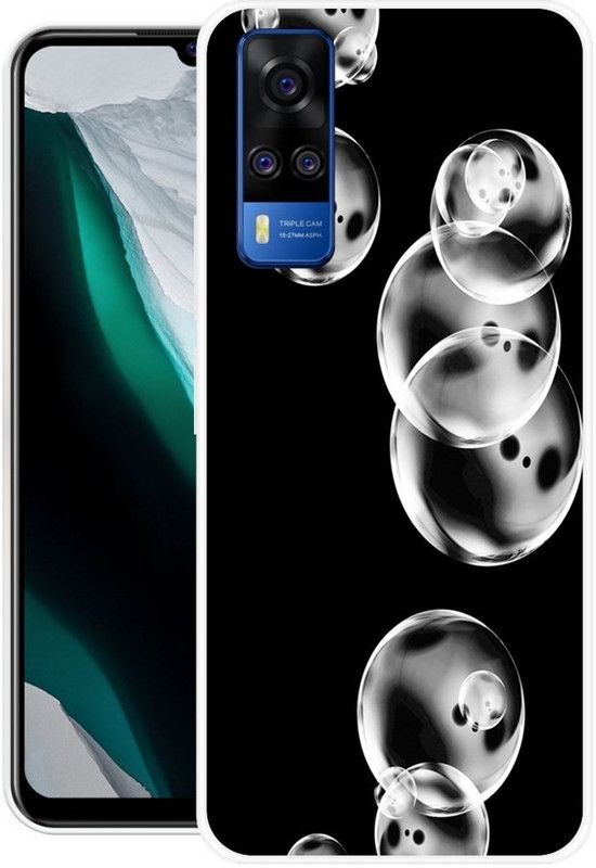 Vaultart Back Cover for Vivo Y51 (2020) , Vivo Y31 (2021)  (Black, White, Dual Protection, Silicon, Pack of: 1)