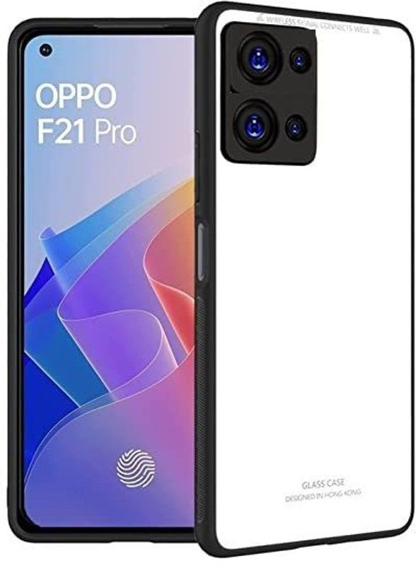 Dallao Back Cover for Oppo F21 Pro 4G  (White, Black, Rugged Armor)