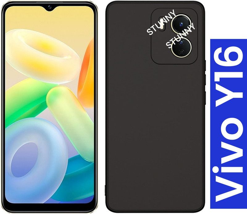 Stunny Pouch for VIVO Y16  (Black, Shock Proof, Silicon, Pack of: 1)