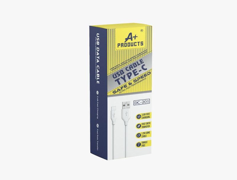 01 1.2 m USB Type C Cable  (Compatible with All Vivo, Oppo, Samsung, Gionee, Mi, Vivo, One Plus and Boat, white)