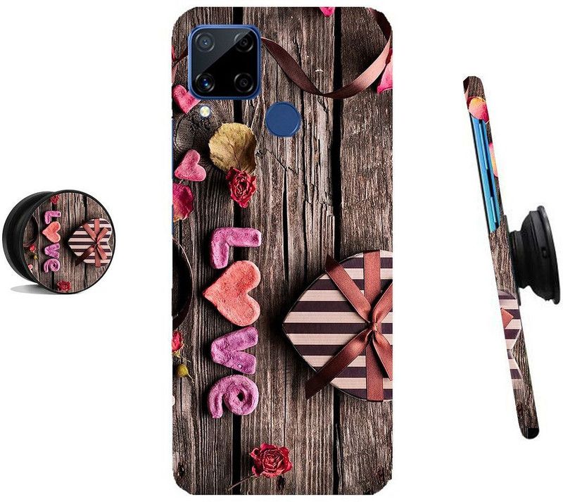 HELLO CASE Back Cover for Realme C15, Realme C15 Qualcomm Edition  (Multicolor, Cases with Holder)