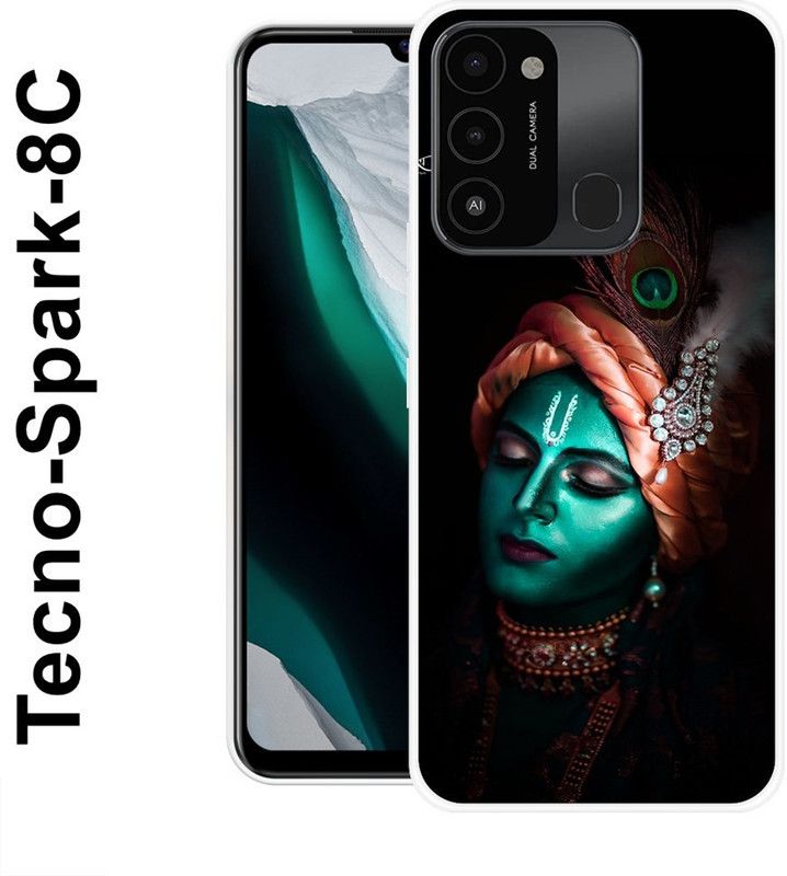 INDIALAND Back Cover for Tecno Spark 8C  (Multicolor, Grip Case, Silicon)