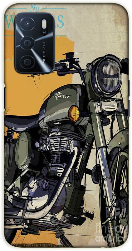iprinto Back Cover for Oppo A53s 5G, Oppo A16 Royal Enfield Back Cover  (Green, Hard Case, Pack of: 1)