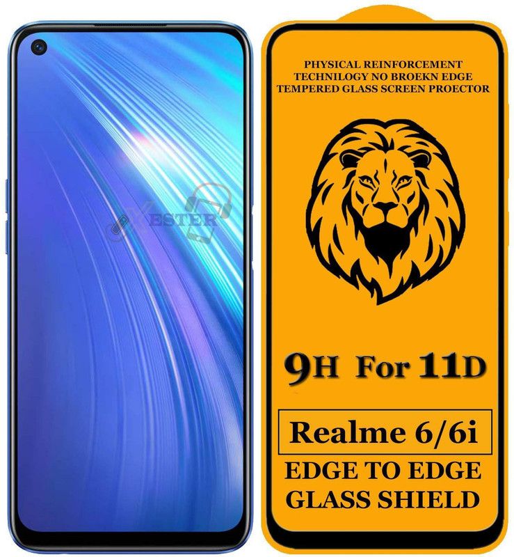 MT Guard Edge To Edge Tempered Glass for Realme 6/6i  (Pack of 1)