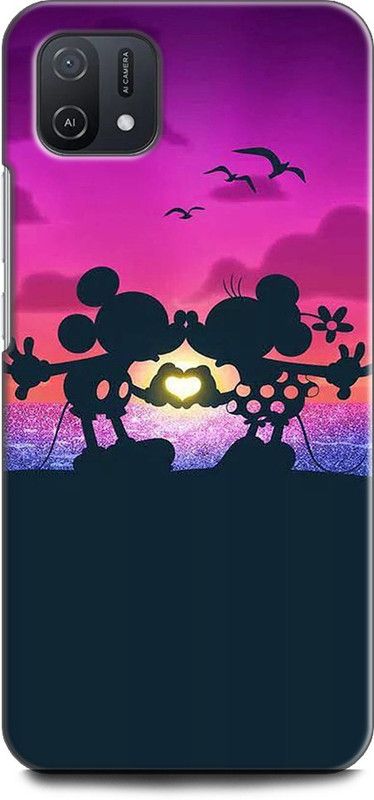 INDICRAFT Back Cover for OPPO A16e, CPH2421 MICKEY MOUSE, LOVE, MINNIE MOUSE, DISNEY  (Multicolor, Shock Proof, Pack of: 1)