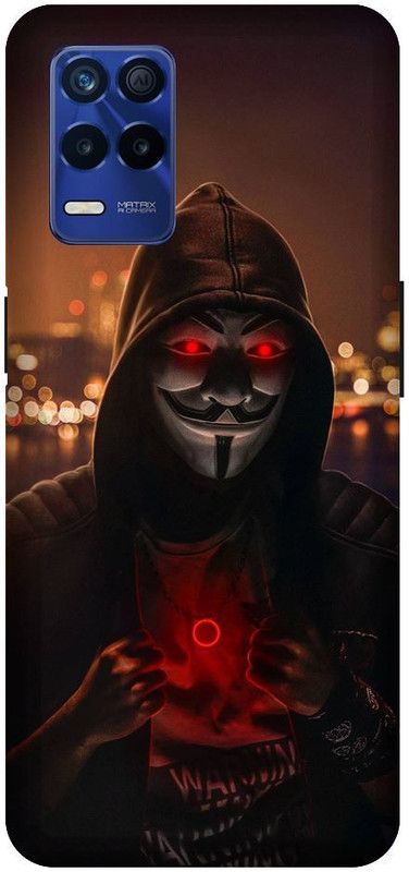 BARMANS Back Cover for Realme 8 5G Anonymous, Hacker, Trap, Neon, Light  (Multicolor, Shock Proof, Pack of: 1)