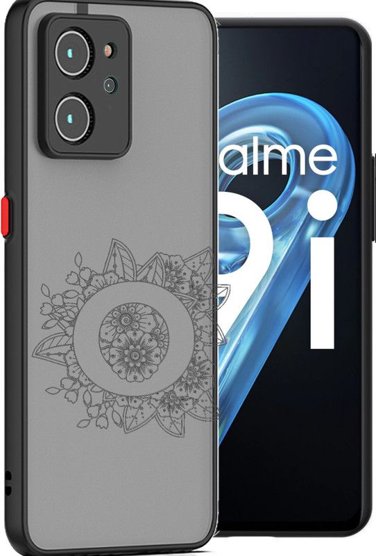 Lilliput Back Cover for REALME 9i  (Black)