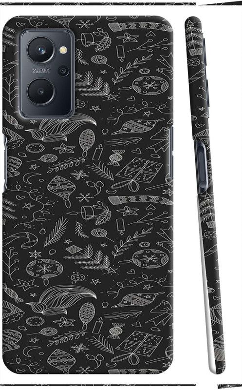 GIFT4EVER Back Cover for OPPO A96  (Black, White, Pack of: 1)